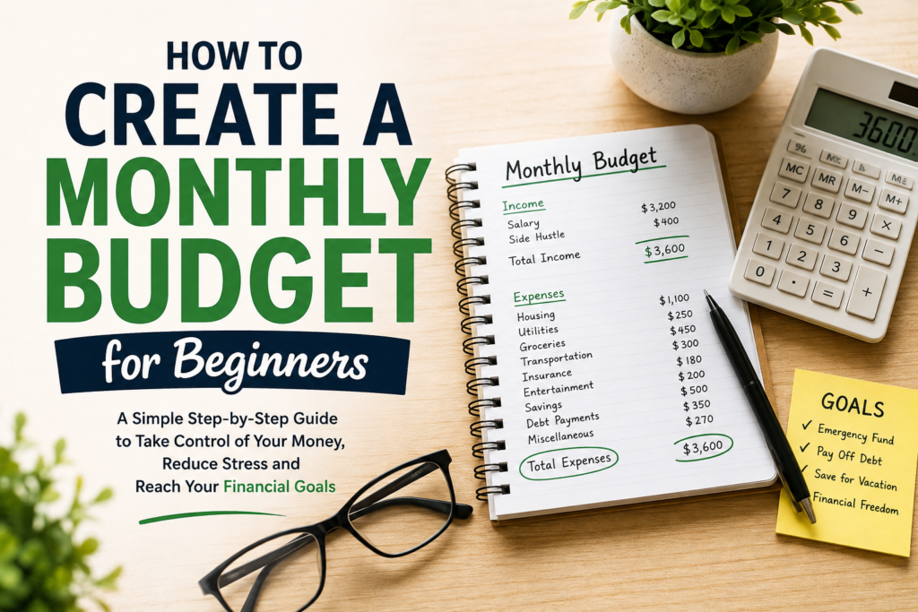 How to Create a Monthly Budget for Beginners (Step-by-Step Guide)